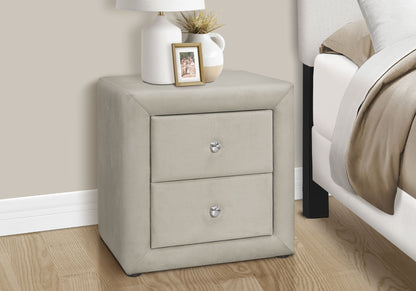 Nightstand, Storage Drawer Versatile Use, Upholstered, Transitional - The Sleep Loft - Online Mattress Showroom NYC
