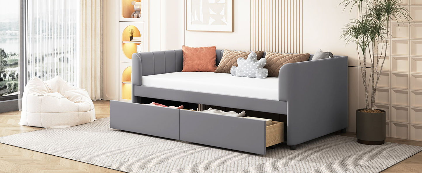 Upholstered Daybed With Ergonomic Design Backrest - The Sleep Loft - Online Mattress Showroom NYC