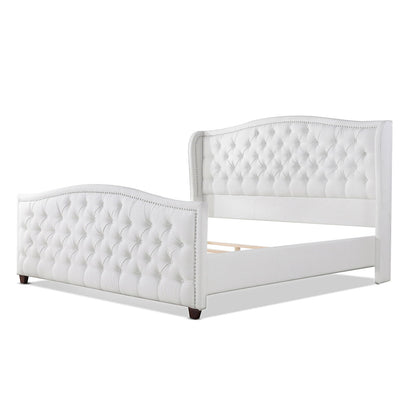 Marcella - Upholstered Shelter Headboard Bed Set - The Sleep Loft - Online Mattress Showroom NYC