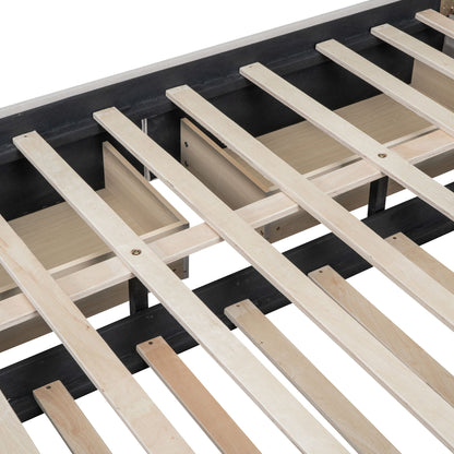 Upholstered Platform Bed With Drawers, Classic Headboard Design - The Sleep Loft - Online Mattress Showroom NYC