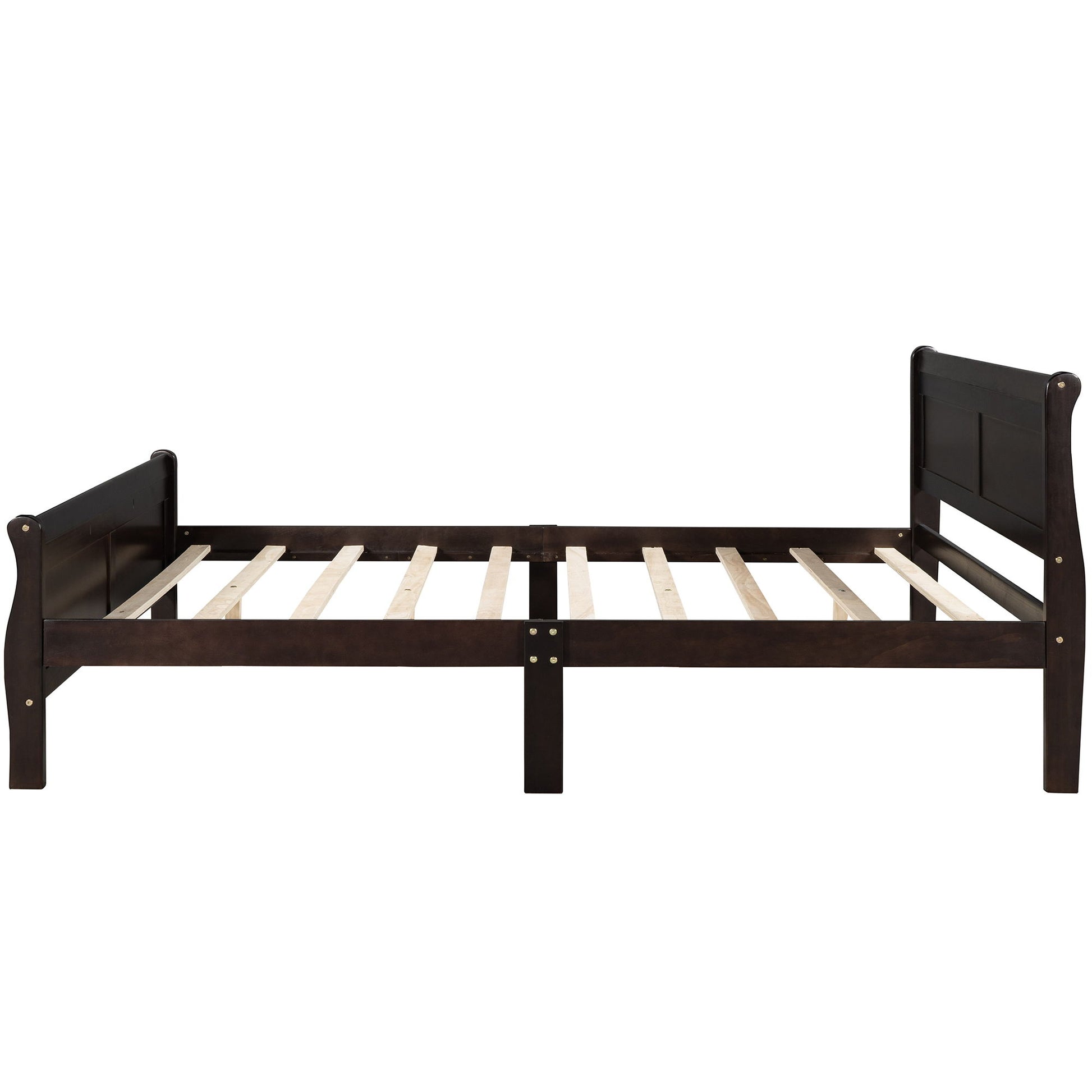 Platform Bed Frame Mattress Foundation Sleigh Bed With Headboard / Footboard / Wood Slat Suppor - The Sleep Loft - Online Mattress Showroom NYC