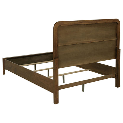 Verona - Queen Upholstered Panel Bed - Walnut - The Sleep Loft - Online Mattress Showroom NYC