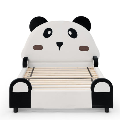 Twin Size Cute Panda Shaped Kids Bed - White / Black - The Sleep Loft - Online Mattress Showroom NYC