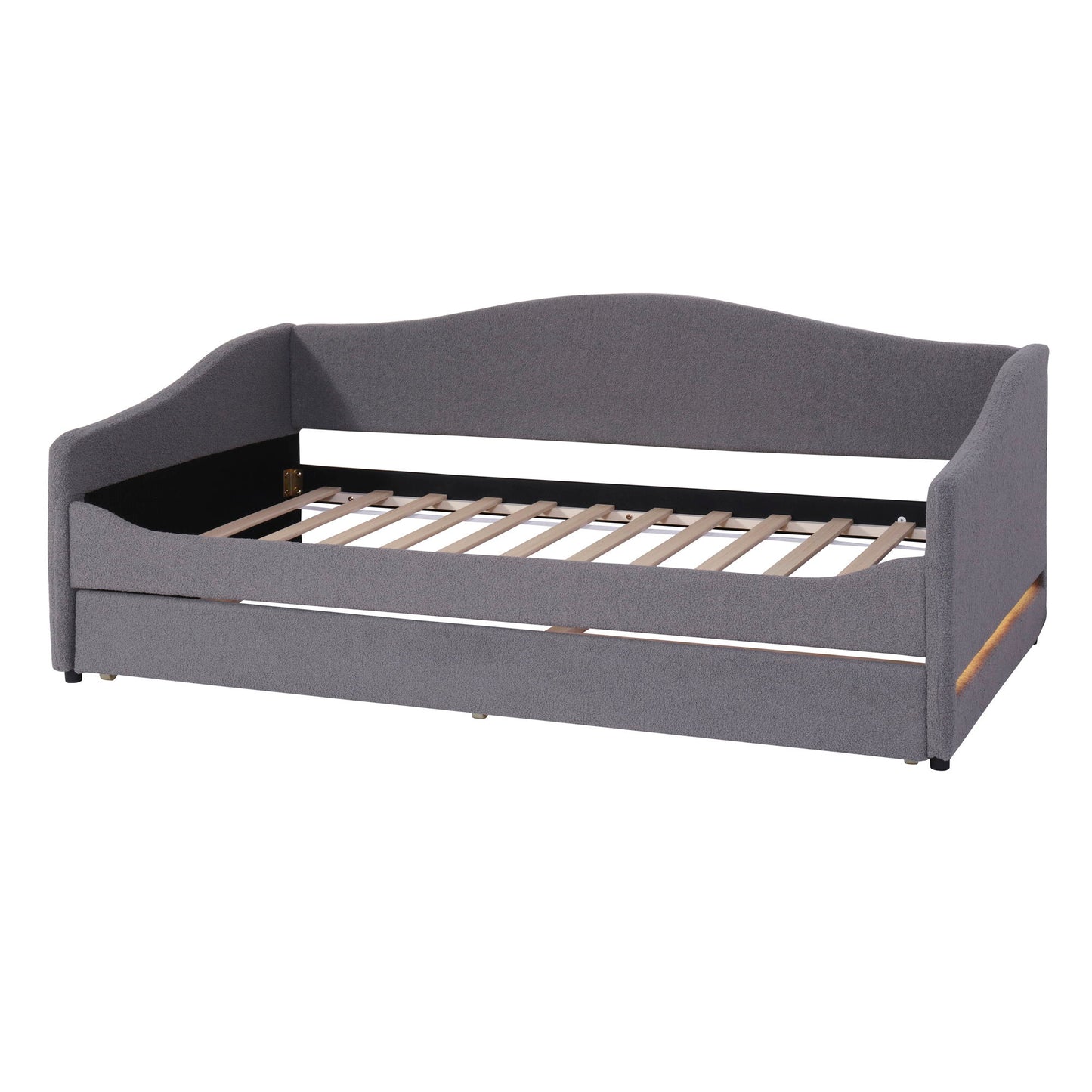 Design Upholstered Daybed With Light And Trundle - The Sleep Loft - Online Mattress Showroom NYC