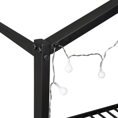 Bed House Frame With Shelves And Lights - The Sleep Loft - Online Mattress Showroom NYC