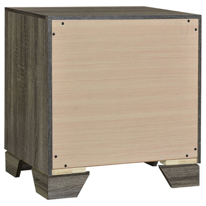 Funston - 2 Drawer Nightstand - Brown Oak - The Sleep Loft - Online Mattress Showroom NYC