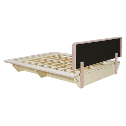 Upholstered Floating Hydrualic Platform Bed With LED Light And USB Port - The Sleep Loft - Online Mattress Showroom NYC