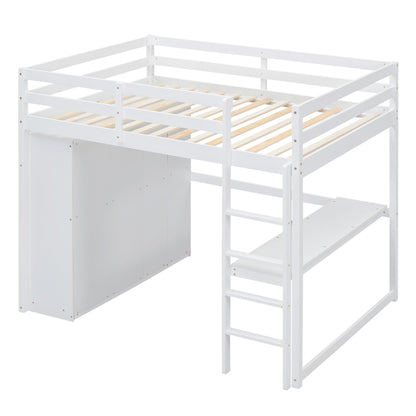 Loft Bed With Built In Wardrobe, Shelves And Drawers - The Sleep Loft - Online Mattress Showroom NYC
