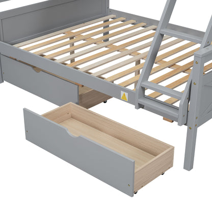 Bunk Bed With Ladder And Safety Guardrail - The Sleep Loft - Online Mattress Showroom NYC
