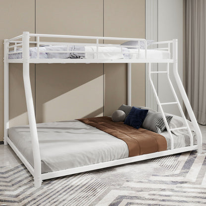 Bunk Bed Frame With Ladder And Guardrail, Heavy Duty Noise Free Design Metal Construction - The Sleep Loft - Online Mattress Showroom NYC