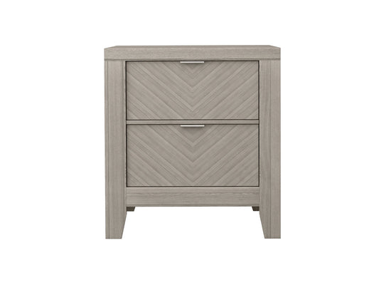 2 Drawer Nightstand - Light Gray - The Sleep Loft - Online Mattress Showroom NYC