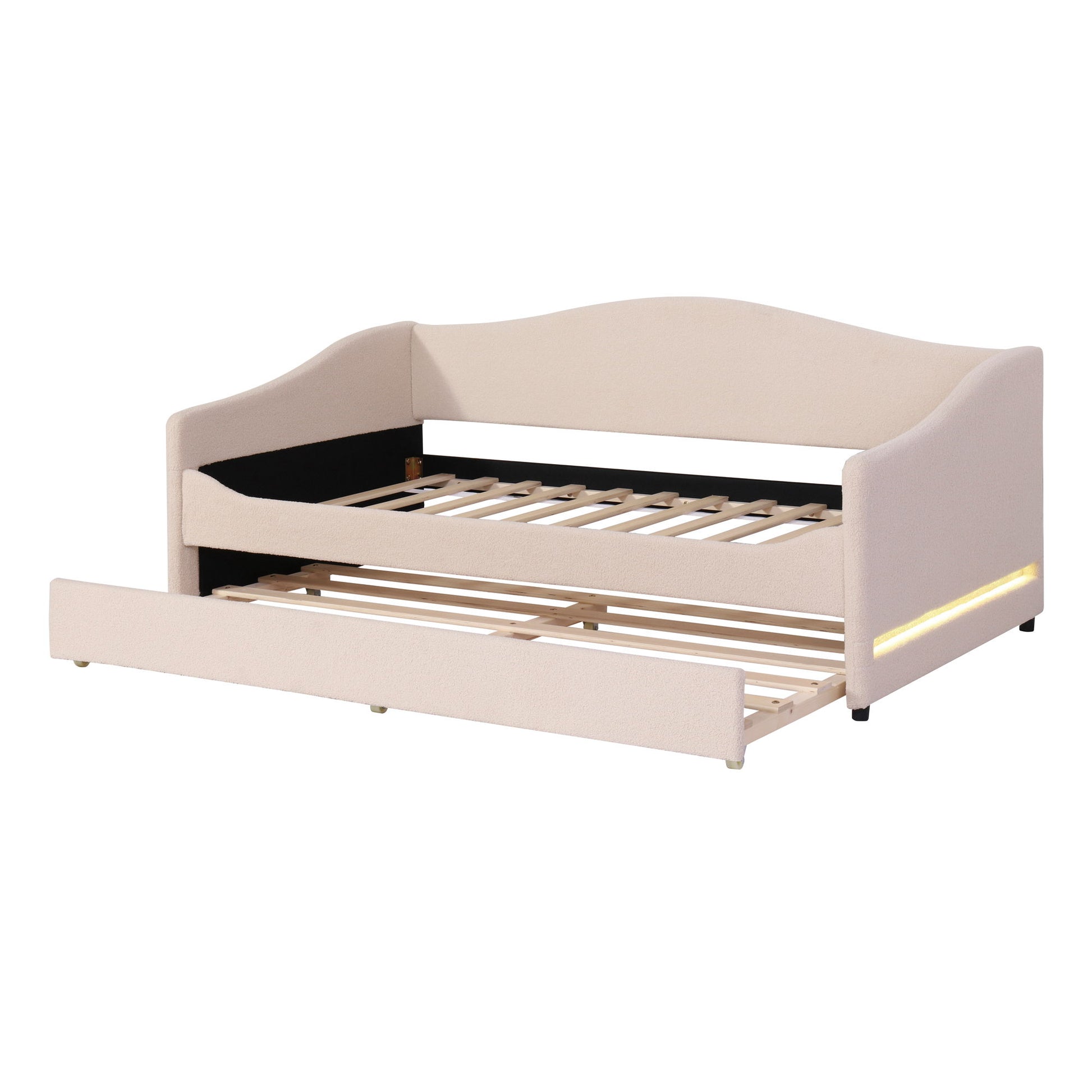 Design Upholstered Daybed With Light And Trundle - The Sleep Loft - Online Mattress Showroom NYC