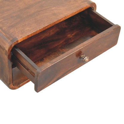 Curved Wall Mounted Bedside Nightstand - The Sleep Loft - Online Mattress Showroom NYC