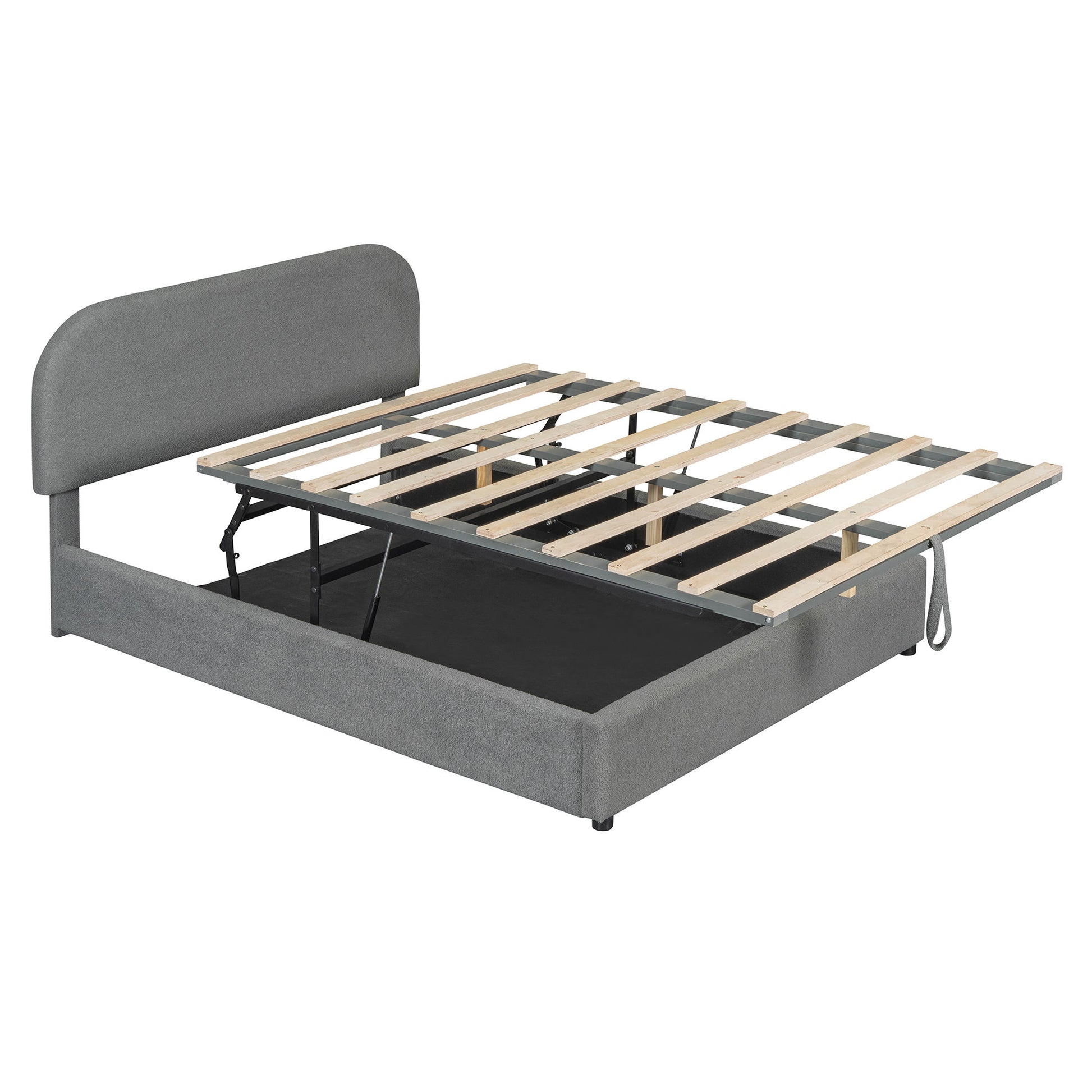 Upholstered Platform Bed With Hydraulic Storage System - The Sleep Loft - Online Mattress Showroom NYC