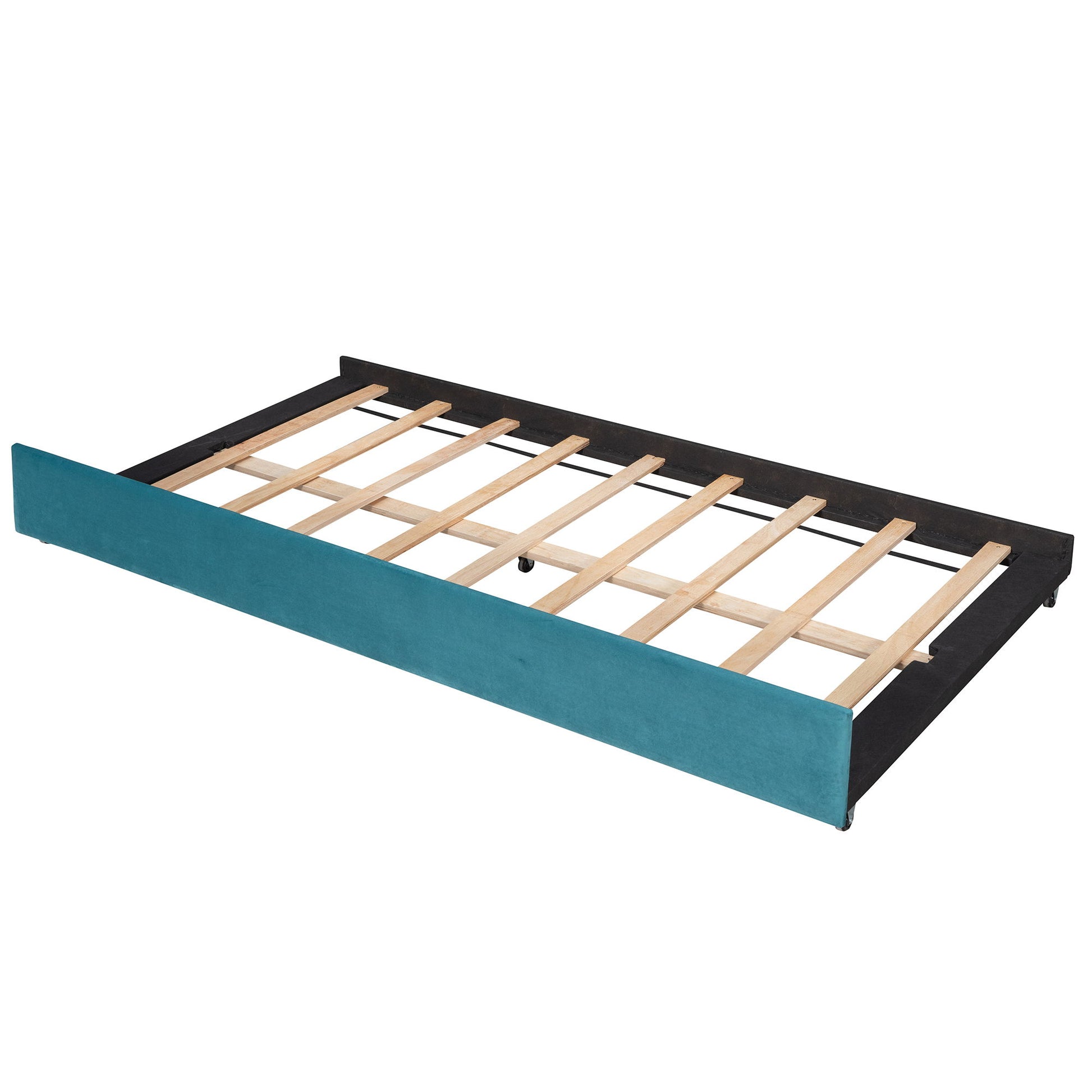 Upholstered Daybed Sofa Bed With Trundle Bed And Wood Slat - The Sleep Loft - Online Mattress Showroom NYC