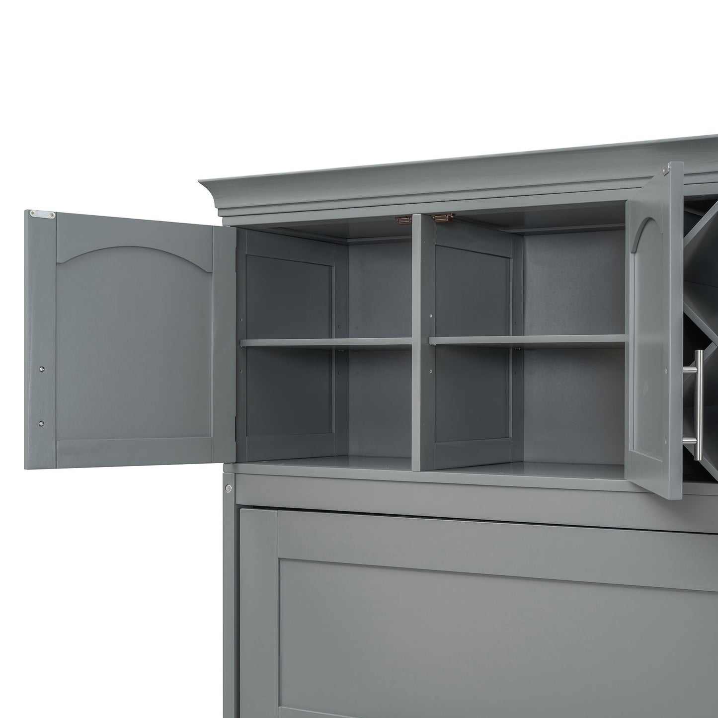 Murphy Wall Bed With Top Cabinets & Wine Rack - The Sleep Loft - Online Mattress Showroom NYC