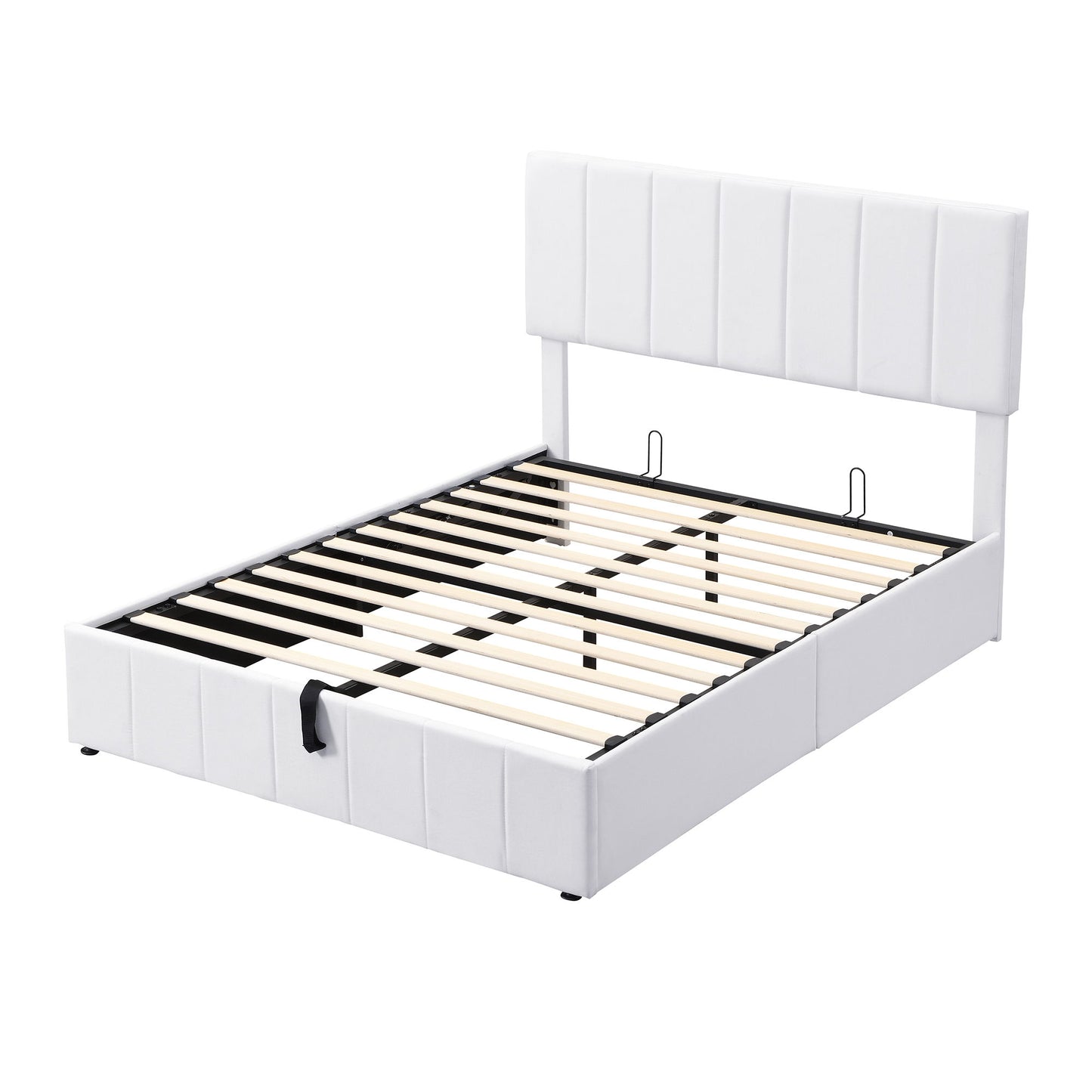 Elegant Upholstered Platform Bed With Hydraulic Storage System - The Sleep Loft - Online Mattress Showroom NYC