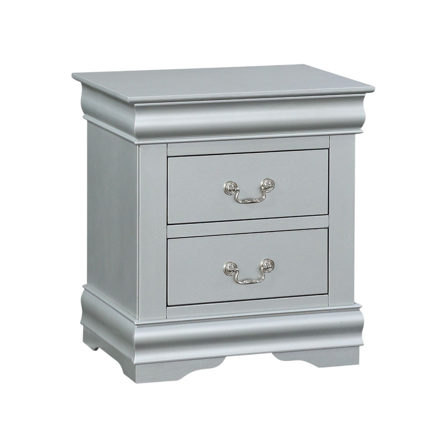 Louis Philippe III - Sleek Design Nightstand - The Sleep Loft - Online Mattress Showroom NYC