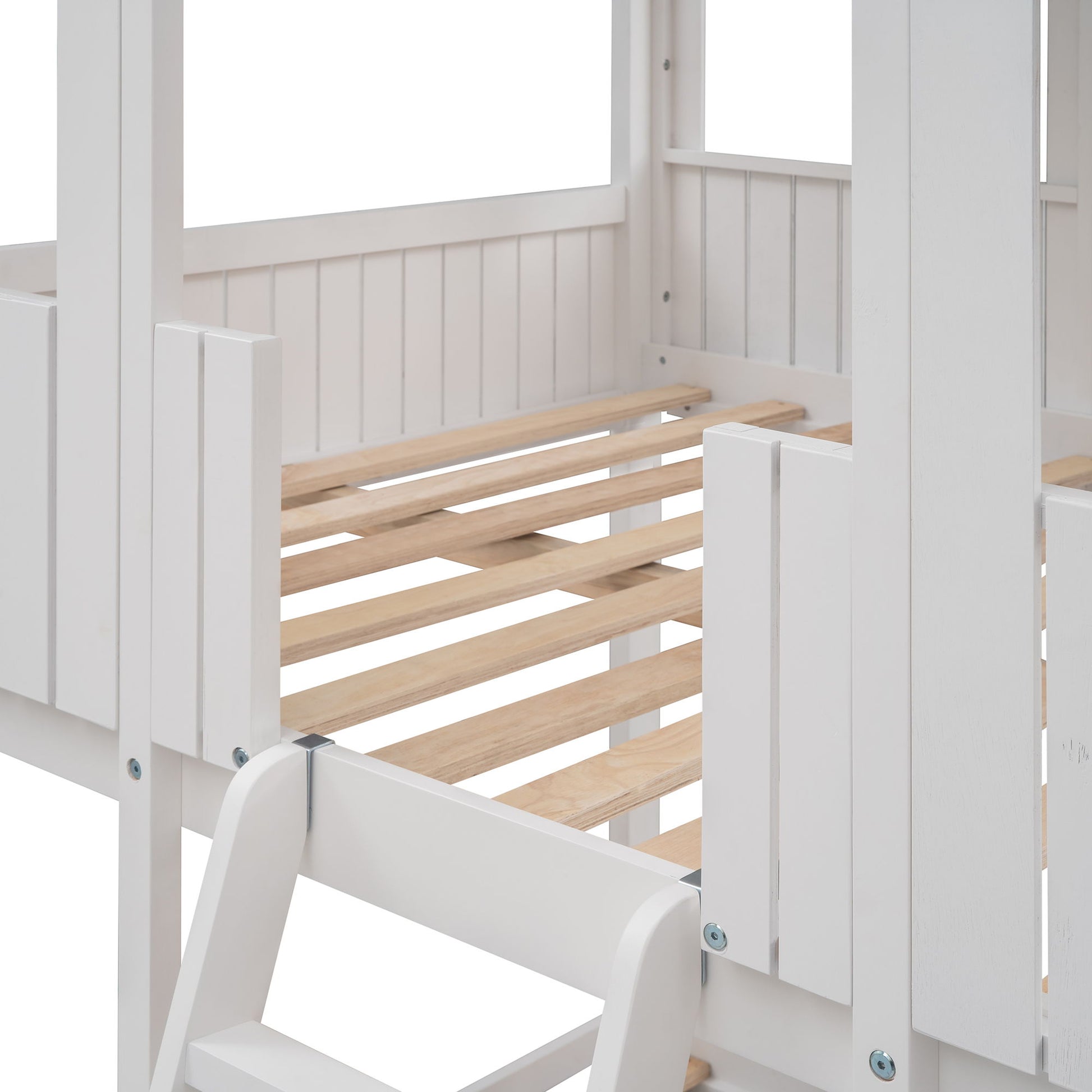 Bunk Bed With Roof, Window, Guardrail, Ladder - The Sleep Loft - Online Mattress Showroom NYC
