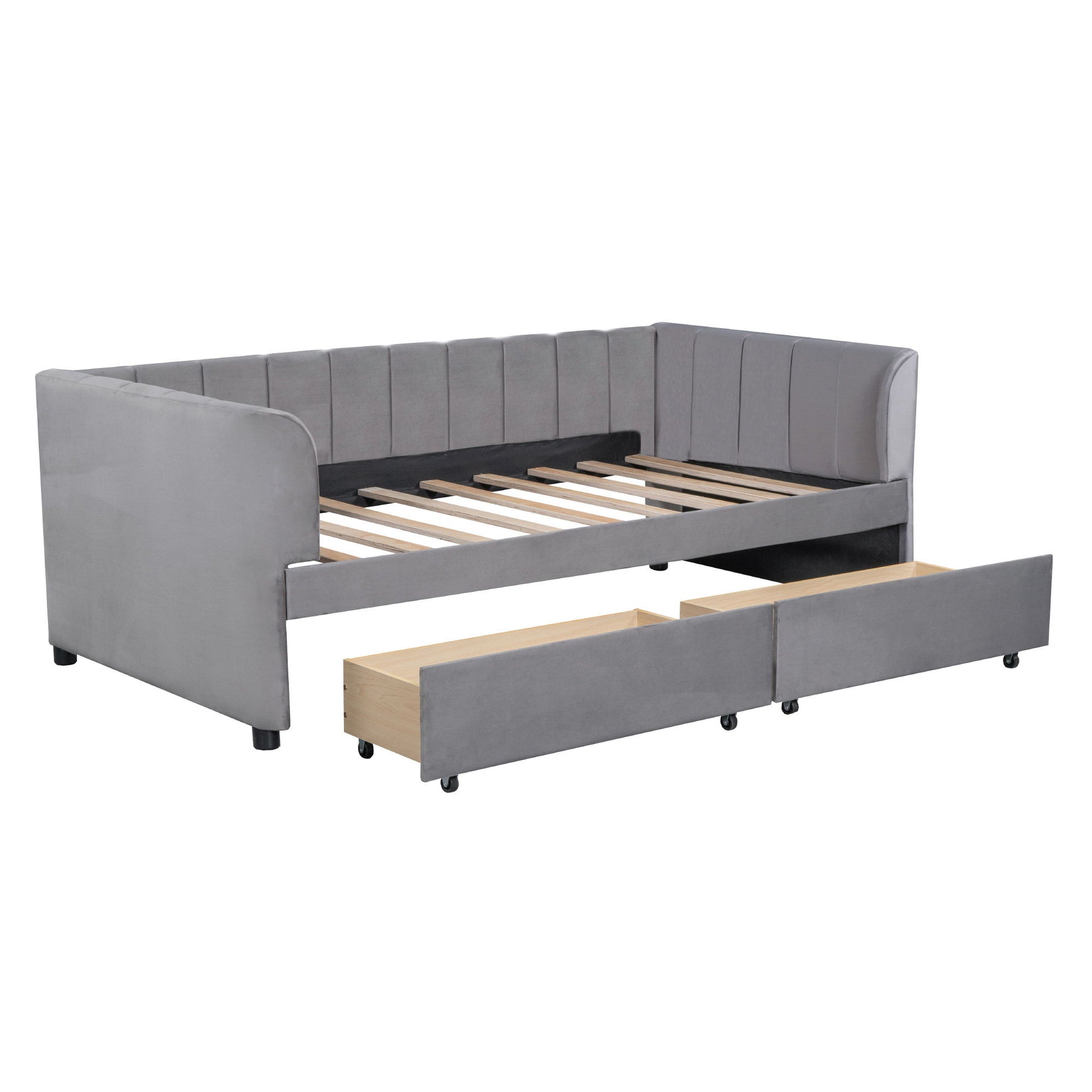 Upholstered Daybed With Ergonomic Design Backrest - The Sleep Loft - Online Mattress Showroom NYC