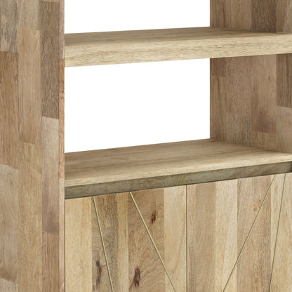 Jager - Bookshelf With Doors - Natural - The Sleep Loft - Online Mattress Showroom NYC