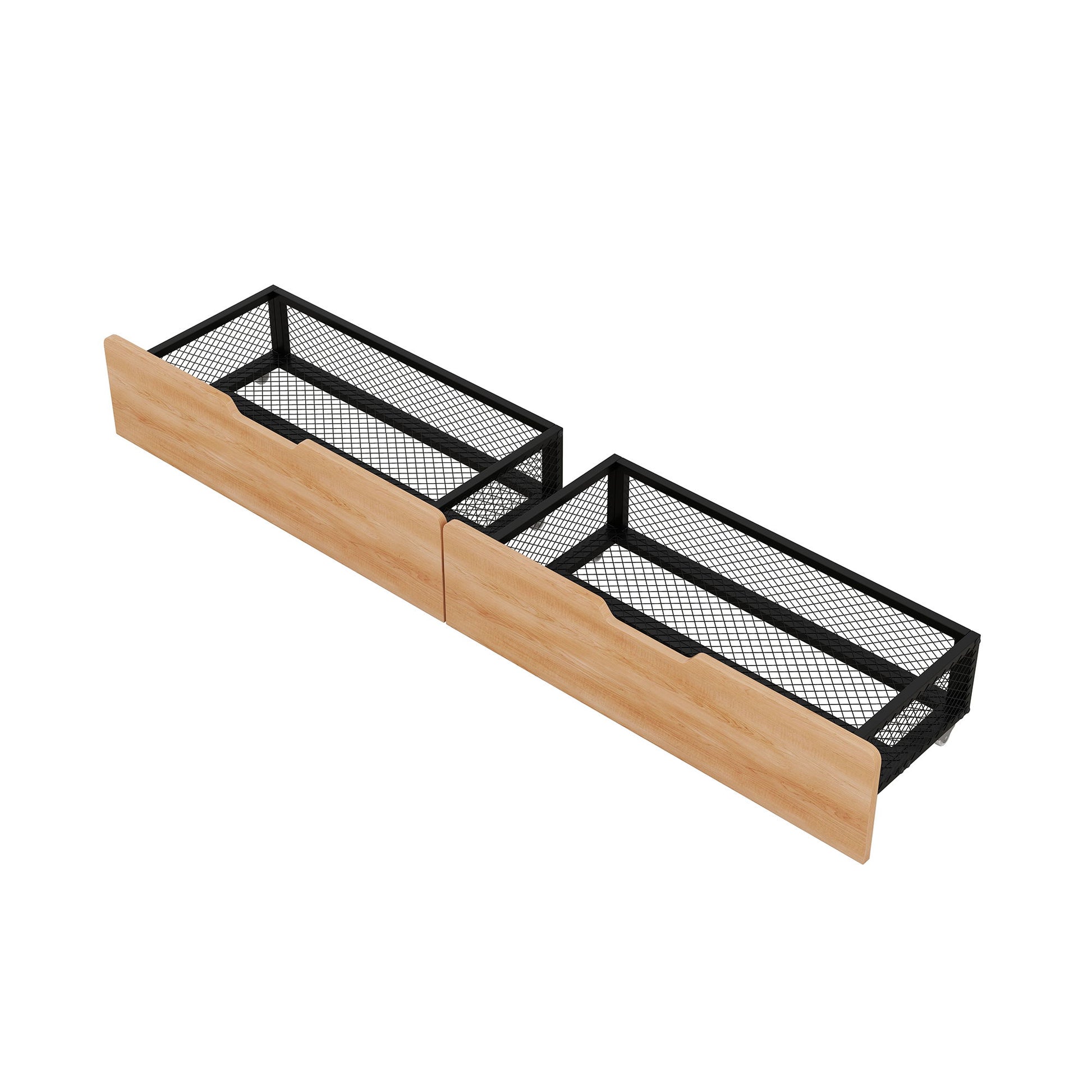 Full Size Convertible Bunk Bed With 2 Drawers Durable - Black - The Sleep Loft - Online Mattress Showroom NYC