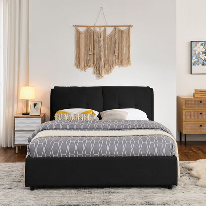 Storage Upholstered Hydraulic Platform Bed With Integrated Headboard - The Sleep Loft - Online Mattress Showroom NYC