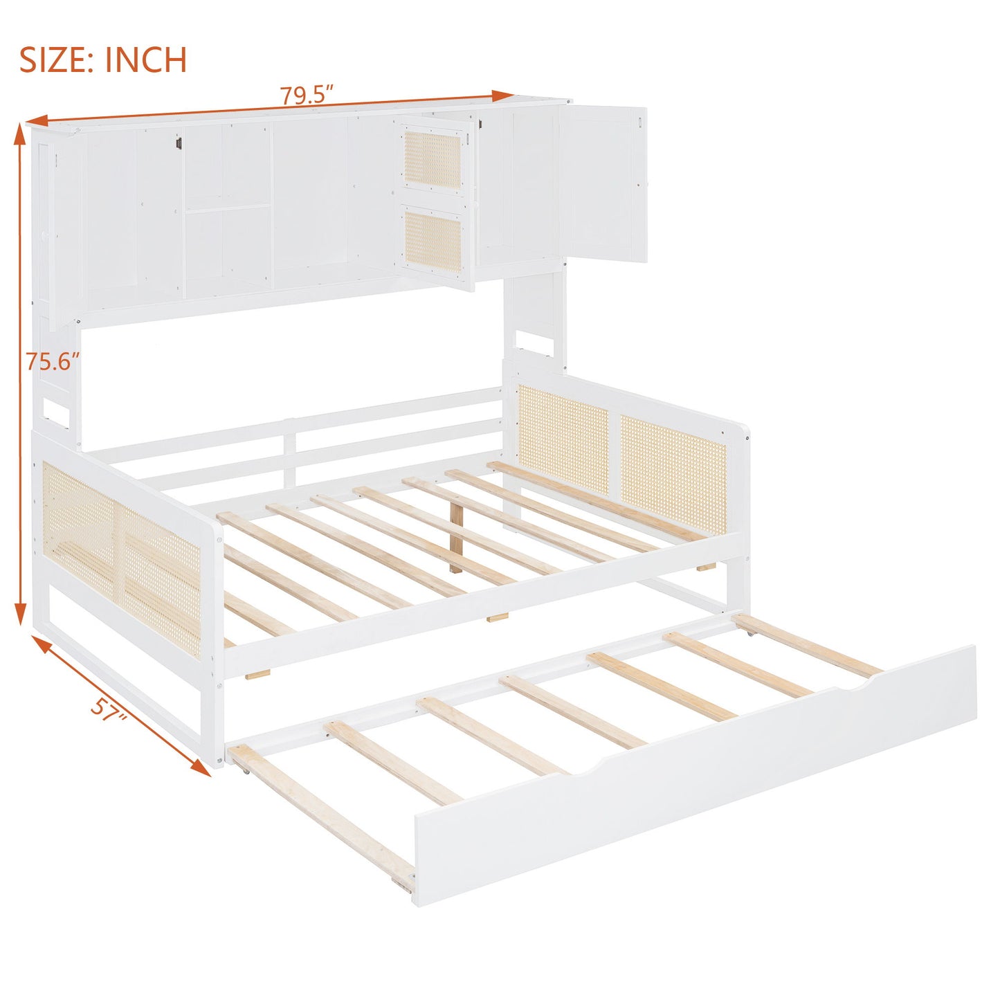 Daybed And All In One Cabinet And Shelf - The Sleep Loft - Online Mattress Showroom NYC