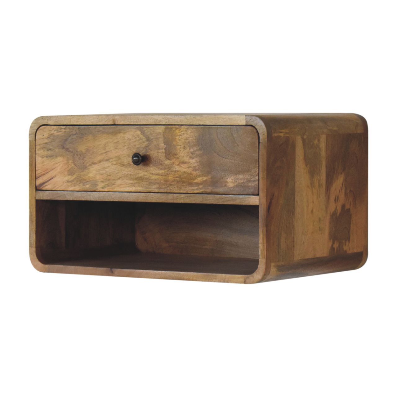 Curve Upper Slot Floating Nightstand - The Sleep Loft - Online Mattress Showroom NYC