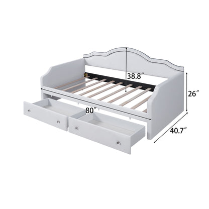 Upholstered Daybed With LED Lights And 2 Drawersme - The Sleep Loft - Online Mattress Showroom NYC