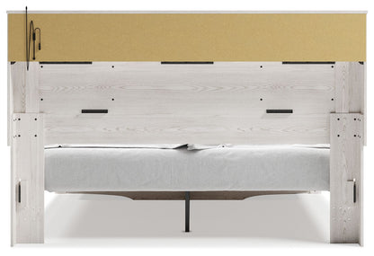 Altyra - King Upholstered Bookcase Bed With Storage - White - The Sleep Loft - Online Mattress Showroom NYC