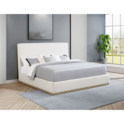 Talbot - Eastern King Platform Bed With Elevated Headboard - Cream - The Sleep Loft - Online Mattress Showroom NYC
