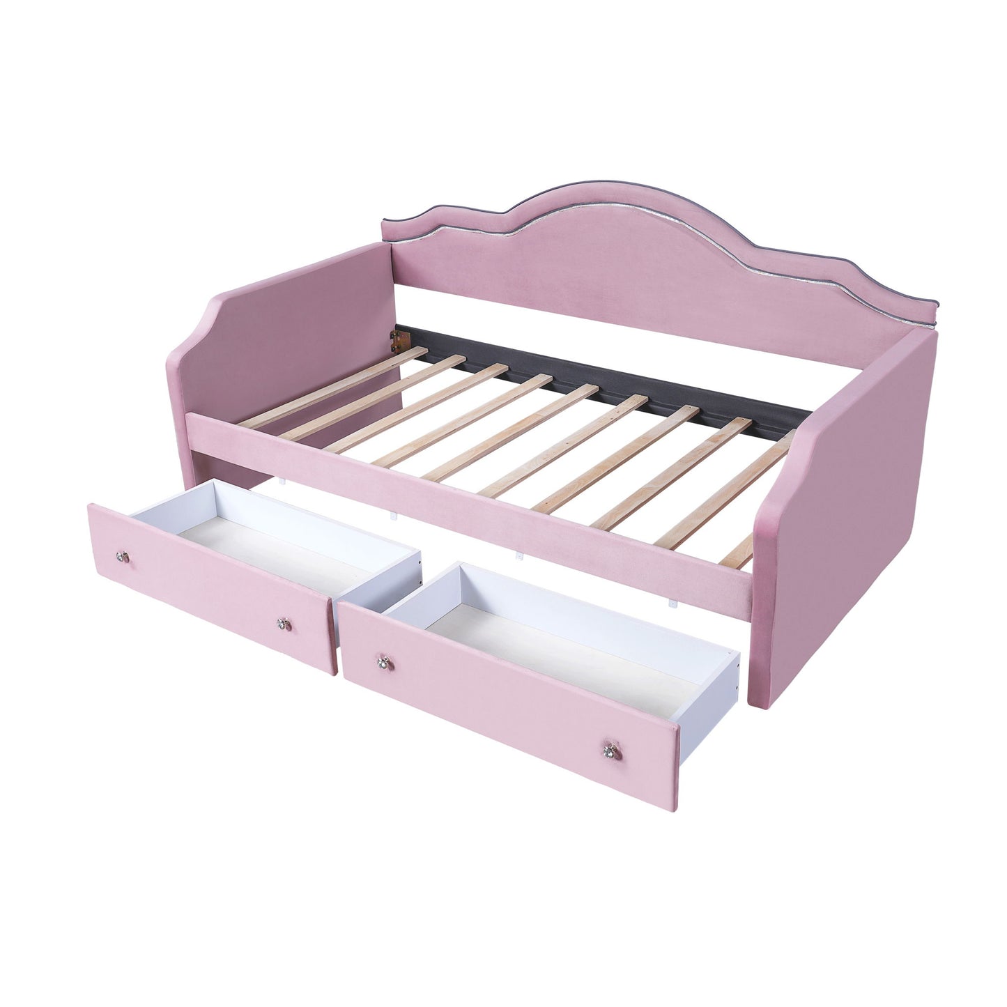 Upholstered Daybed With LED Lights And 2 Drawersme - The Sleep Loft - Online Mattress Showroom NYC