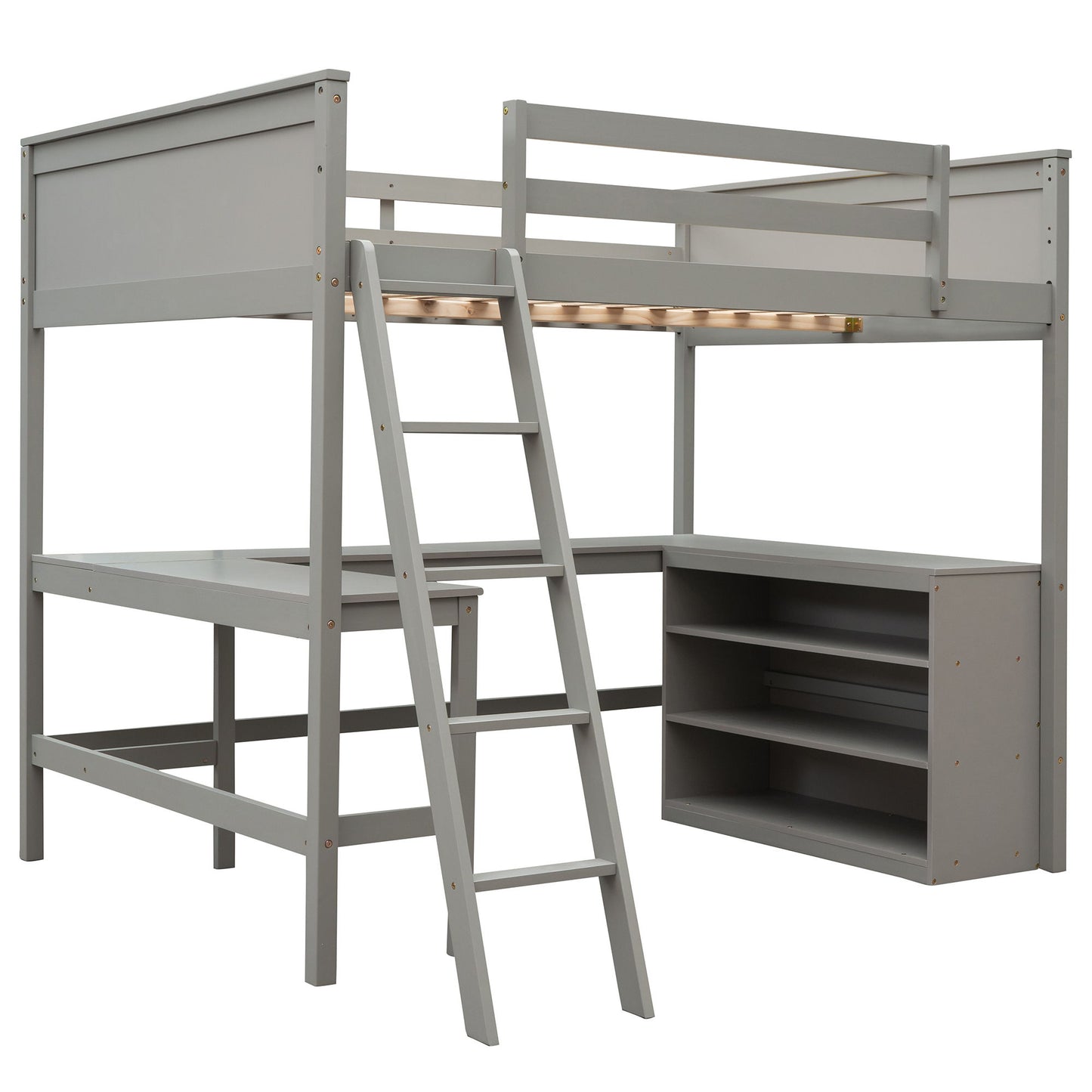Loft Bed With Shelves With Desk - The Sleep Loft - Online Mattress Showroom NYC