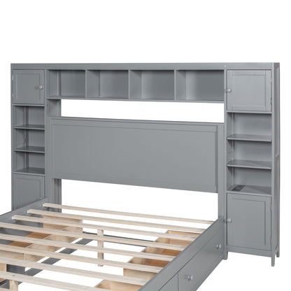 Bed With All In One Cabinet, Shelf And Sockets - The Sleep Loft - Online Mattress Showroom NYC