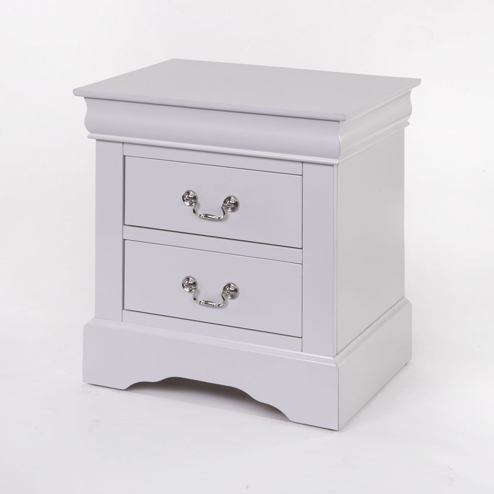 Louis Philippe III - Sleek Design Nightstand - The Sleep Loft - Online Mattress Showroom NYC