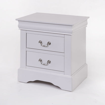 Louis Philippe III - Sleek Design Nightstand - The Sleep Loft - Online Mattress Showroom NYC
