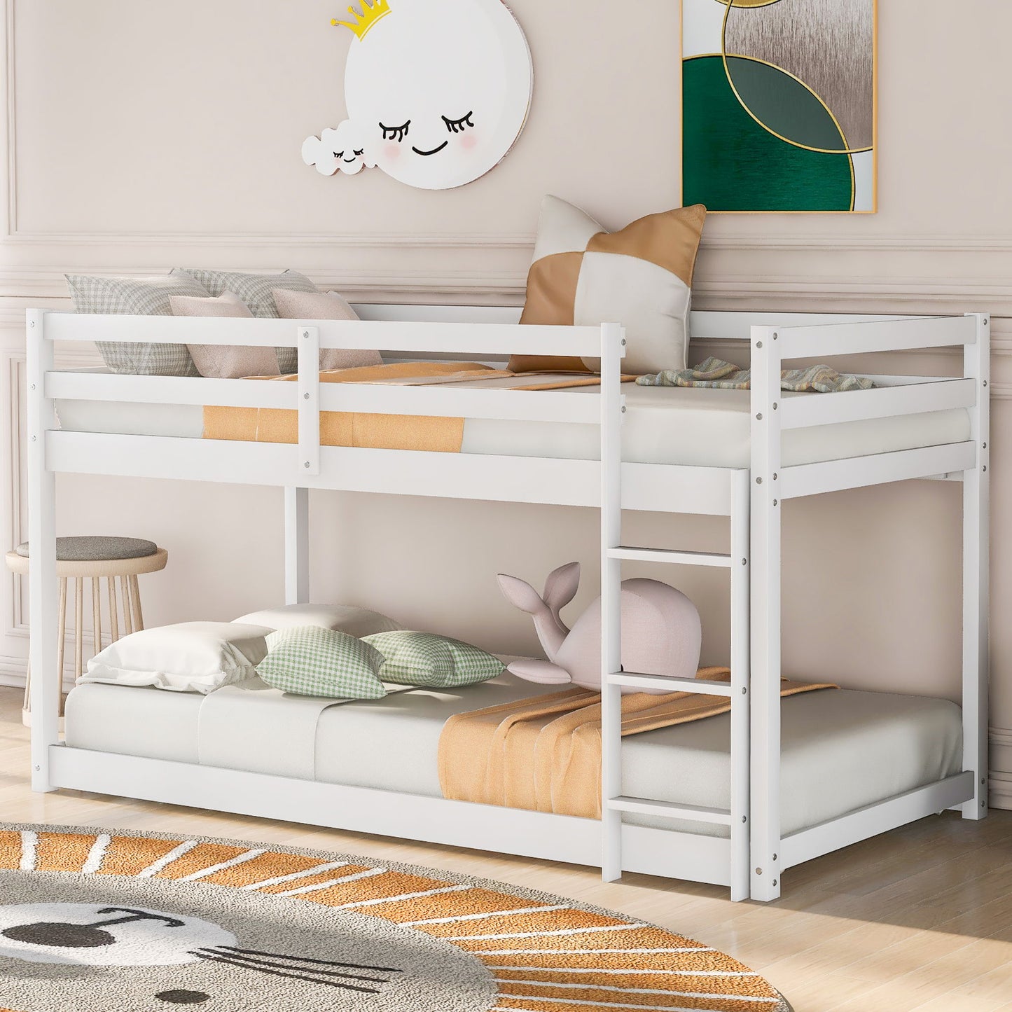 Floor Bunk Bed With Ladder - The Sleep Loft - Online Mattress Showroom NYC