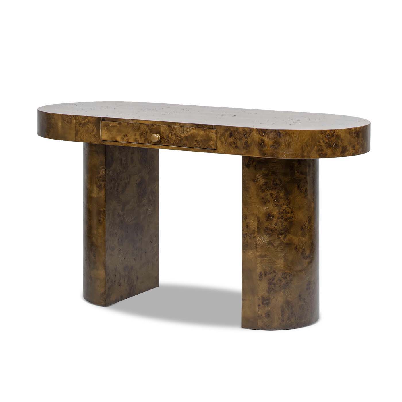 Jesse - Single Drawer Oval Computer Desk - The Sleep Loft - Online Mattress Showroom NYC