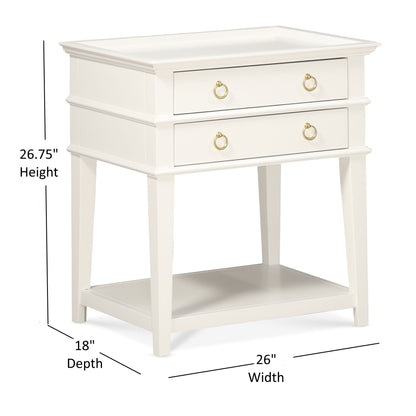 Carmona - 2 Drawer Tray Top Nightstand Pulls - The Sleep Loft - Online Mattress Showroom NYC