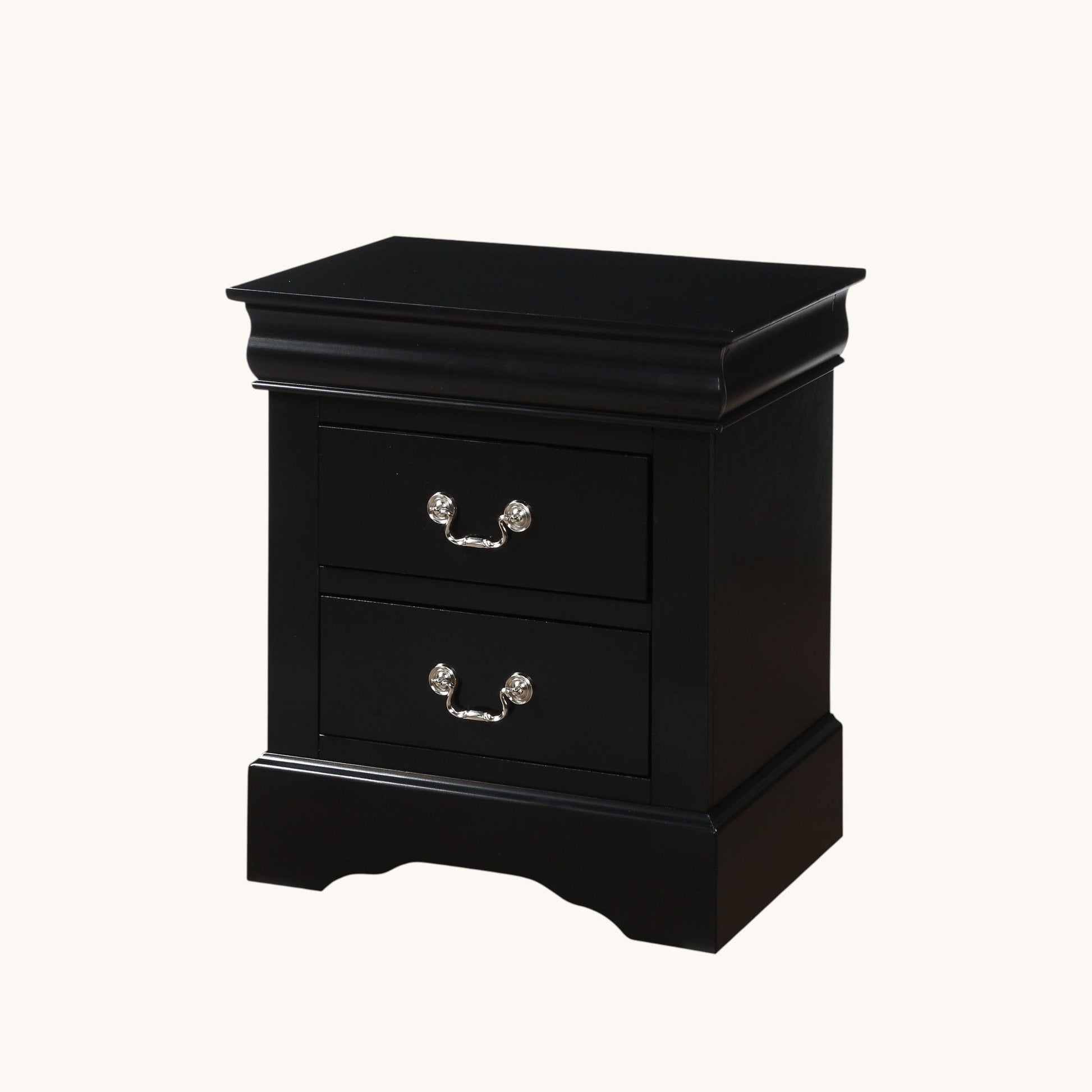 Louis Philippe III - Sleek Design Nightstand - The Sleep Loft - Online Mattress Showroom NYC