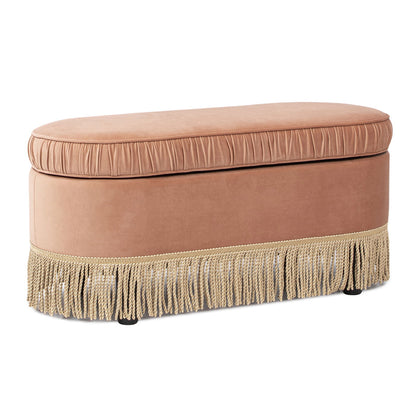 Serena - Contemporary Design Oval Storage Bench Ottoman - The Sleep Loft - Online Mattress Showroom NYC