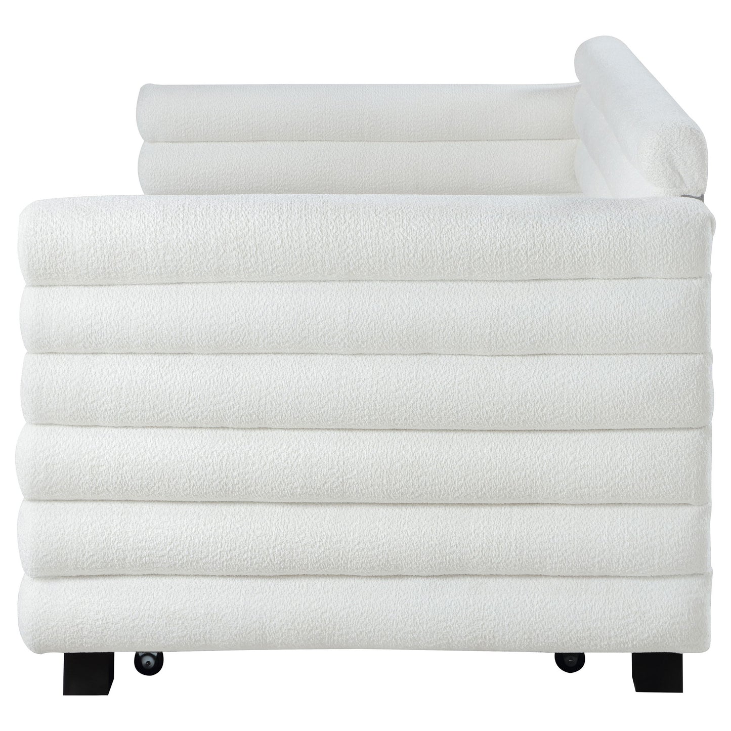 Fandango - Upholstered Twin Day Bed With Trundle - White - The Sleep Loft - Online Mattress Showroom NYC