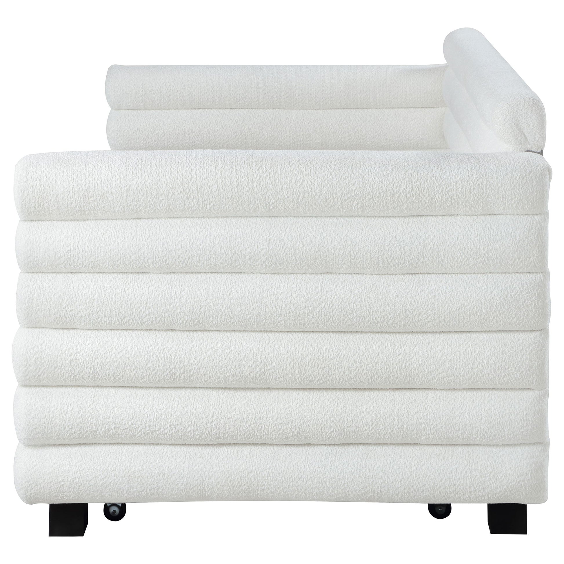 Fandango - Upholstered Twin Day Bed With Trundle - White - The Sleep Loft - Online Mattress Showroom NYC