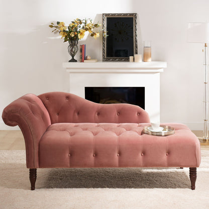 Samuel - Tufted Roll Arm Chaise Lounge - The Sleep Loft - Online Mattress Showroom NYC