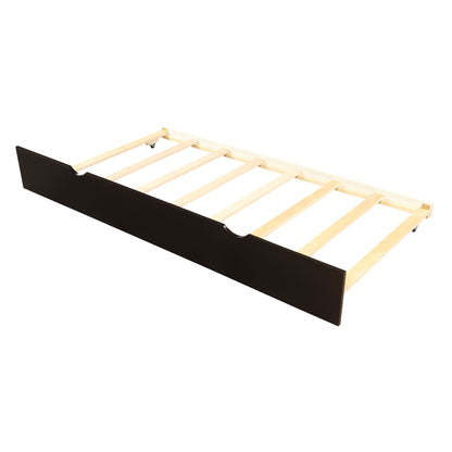 Platform Bed With Twin Trundle, Twin Size - Espresso - The Sleep Loft - Online Mattress Showroom NYC