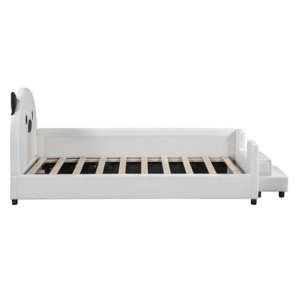 Upholstered Daybed With Bear Shaped Headboard, Hydraulic System And Breathable Fence - The Sleep Loft - Online Mattress Showroom NYC