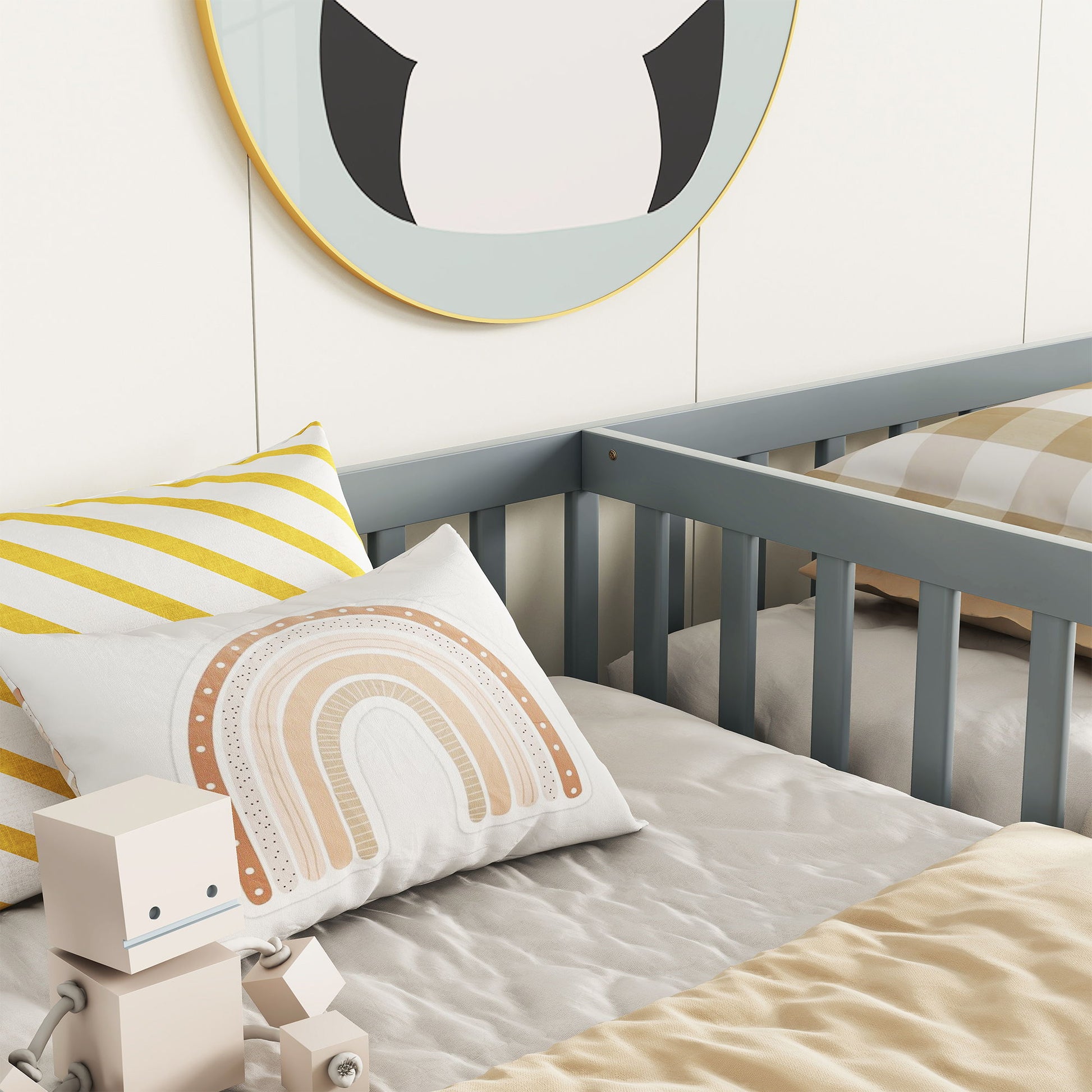 Double Floor Bed With Fence, Guardrails, Without Door - The Sleep Loft - Online Mattress Showroom NYC
