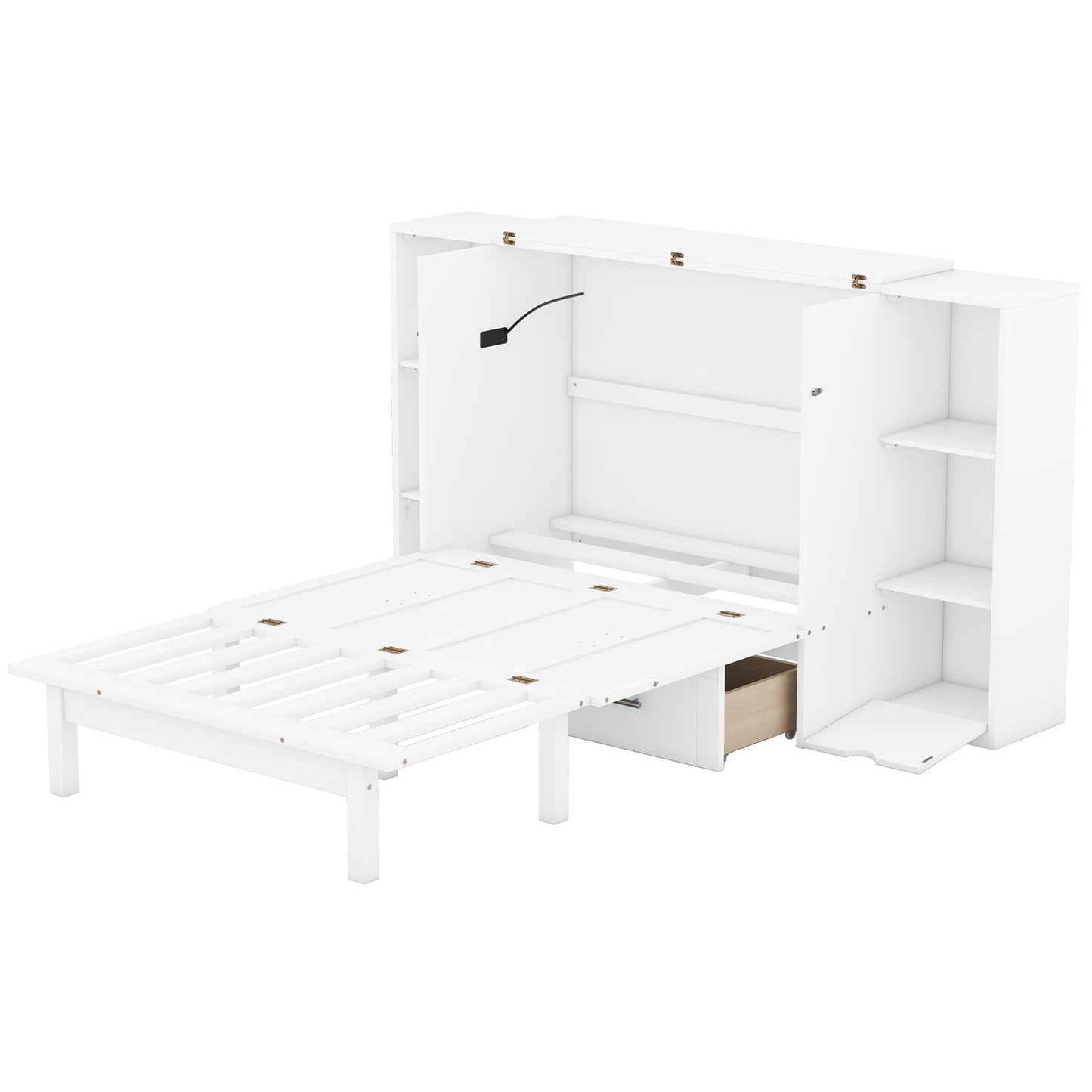 Murphy Bed With Shelves, Drawers And USB Ports - The Sleep Loft - Online Mattress Showroom NYC
