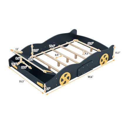 Race Car Shaped Platform Bed With Wheels And Storage - The Sleep Loft - Online Mattress Showroom NYC